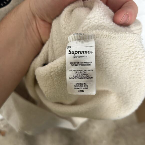 Supreme Double “S” Crewneck Sweatshirt “Oatmeal” SS22 - Picture 8 of 10